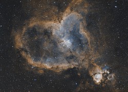 Heart Nebula in Hubble Palette