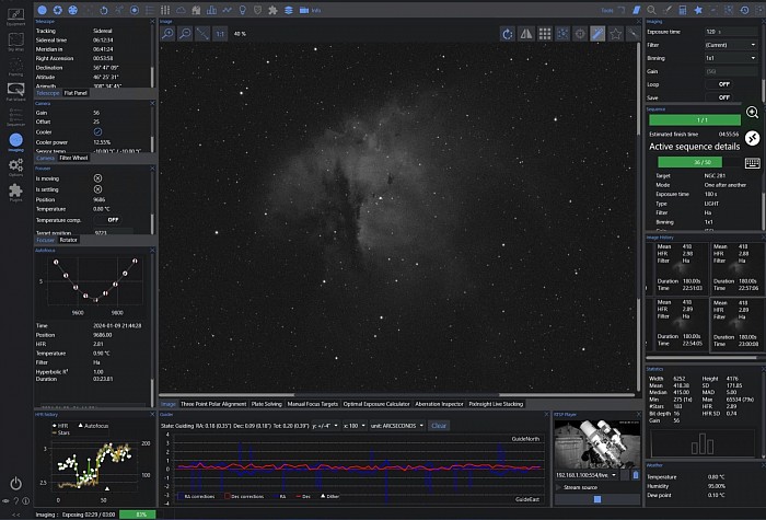 Imaging tab layout