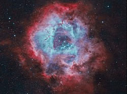 Rosette Nebula in Ha, OIII